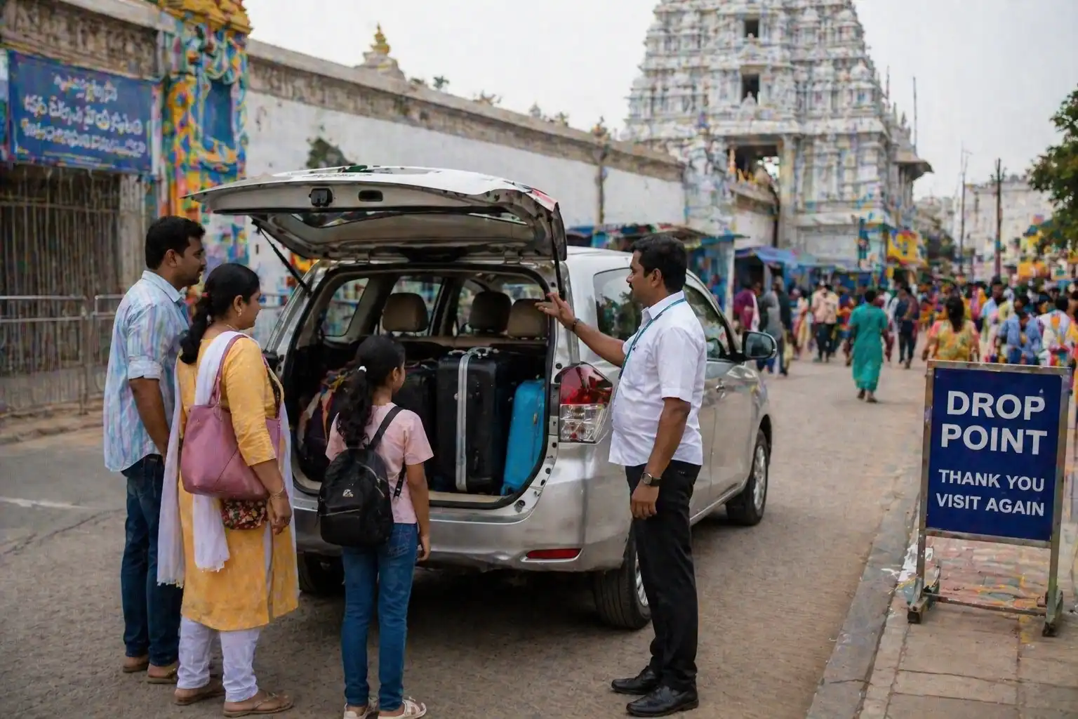 Drop service for temple packages